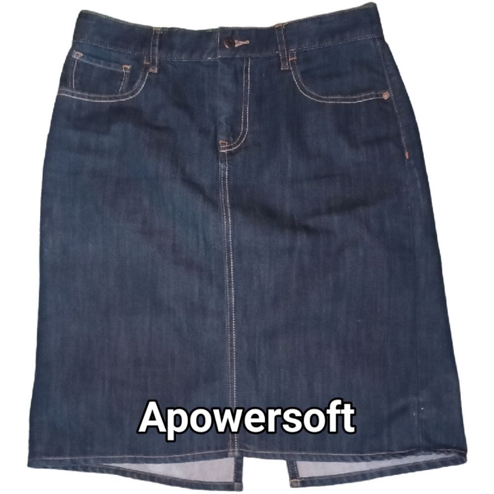 Old Navy Dark Wash Denim Midi Skirt